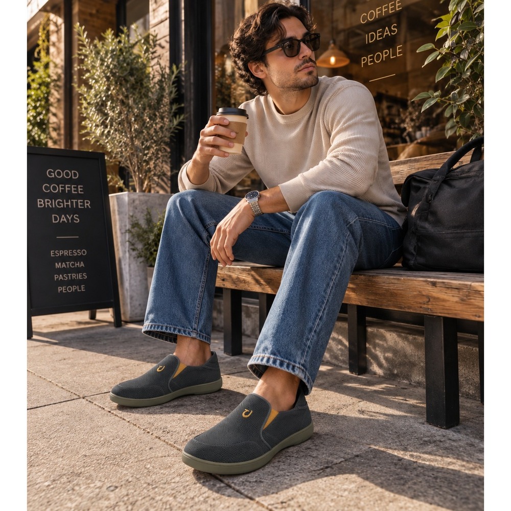 OluKai Mens 11 Nohea Mesh Slip On Shoes Gray Casual Loafers 10188-4242